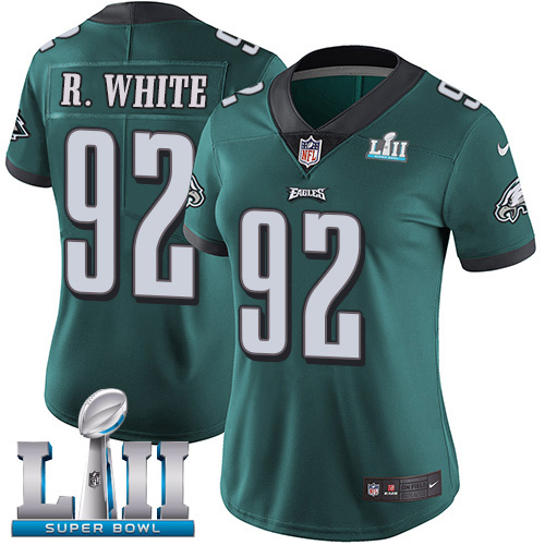 Nike Eagles #92 Reggie White Midnight Green Team Color Super Bowl LII Women's Stitched NFL Vapor Untouchable Limited Jersey
